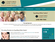 Tablet Screenshot of oxfordsmilecenter.com